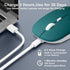 Wireless Bluetooth Mouse, Rechargeable Slim Silent Mouse for iPad/MacBook Pro/Air/Laptop (Jade Green)