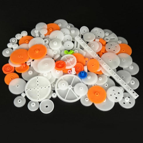 URIMPAVIDO 174PCS Set 0.5 Set (174) Plastic Gear Single Gear Spindle Gear Small Motor Gear for DC Motor RC Car Truck