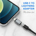 New USB to Type C Adapter, 4 Pack: Type C Female to Micro Male, Lightning Female to Type C Male, USB Male
