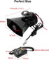 Partol Car Siren Horn 5 Tone - Vehicle Siren Speaker with Mic PA System, 100W Emergency Sound Amplifier