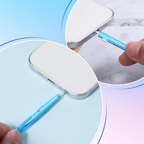 Qulkws 10 Pcs Charging Port Cleaner Phone Charge Port Cleaning Tool Kit Dual Side Multifunction Tools Anti-Clogging