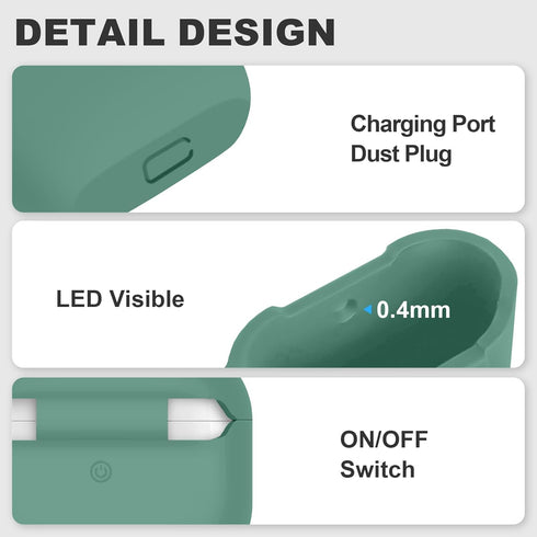 AirPods 3 Case Cover, Silicone Protective Skin with Keychain and Cleaner Kit for Apple AirPod 3rd Generation