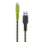 Skullcandy Line+ 6ft Braided Lightning Cable, 15W USB A to Lightning Charger for iPhone/Pro/Max - Grey/Yellow