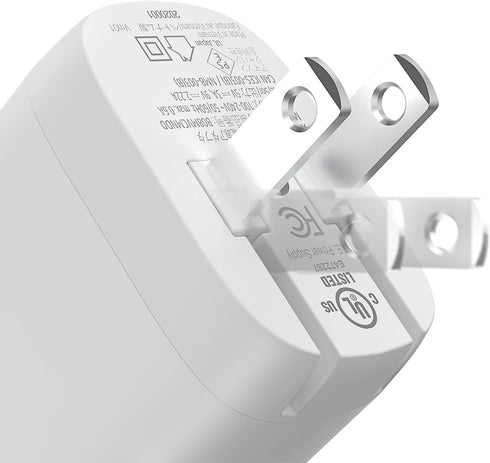 Amazon Basics 20W One-Port USB-C Wall Charger, Power Delivery PD for Tablets & Phones, White