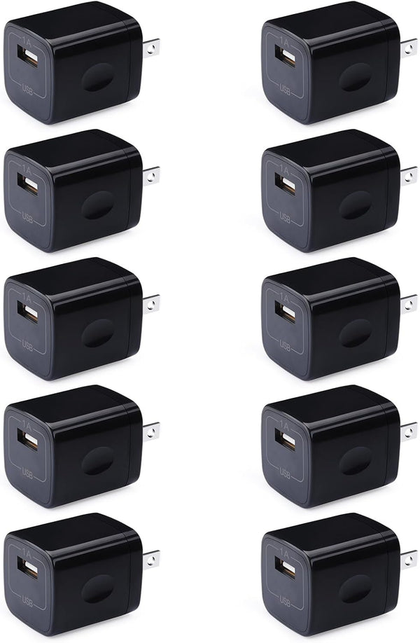 Fast Charger Block, Single Port USB Wall Plug for Phone, 15 Charging Cubes, Compatible with iPhone and Samsung