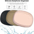 Silicone Headphone Organizer - Portable Wired Headset Storage Bag - Mini Key Box - Data Cable Case (3PCS: Black, Brown,