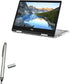 BoxWave Stylus Pen - DualTip Capacitive Stylus, Fiber Tip Disc Tip for Dell Inspiron 14 5000 2-in-1 (14 in) - Metallic