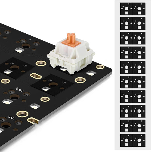 YIMAGUJRX RUNJRX EVA Keyboard Switch Pads, 0.5mm Keyboard PCB Foam for 61/64/87/100/104/108 Hot Swap Keyboards 120Pcs