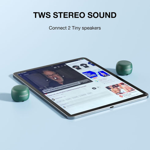Mini Bluetooth Speaker Wireless, Tiny Bluetooth Speaker with Built-in Mic, TWS Portable Speaker for Croc Speaker,