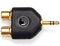 D'Addario Accessories 1/8 Inch Male Stereo to Dual RCA Female Adapter