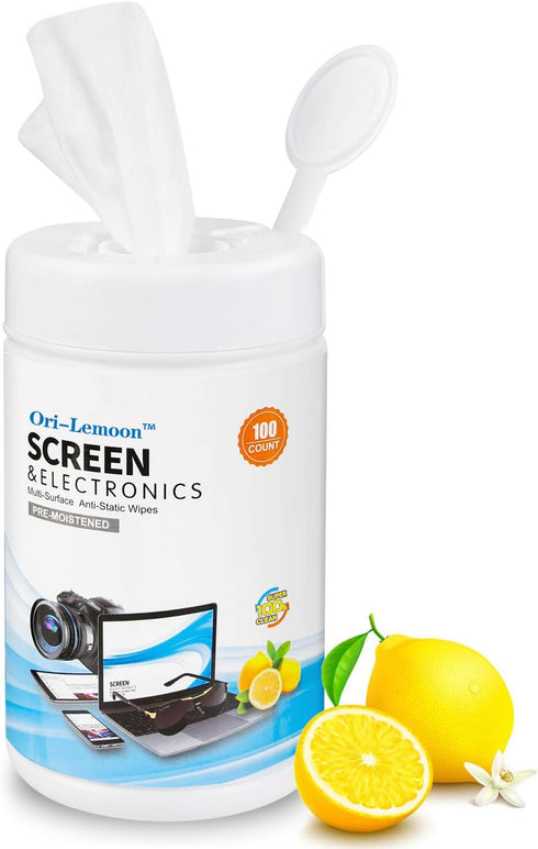 Monitor Wipes, Pre-Moistened Cleaning Wipes for Electronics, Computer Monitor, Eyeglasses, Tablets, Laptop, Screen
