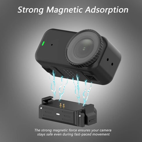 BLIKEJIN 1/4 (1 Charging Quick Release Adapter Base with Type C Port for DJI Osmo Nano, Dual-Direction Magnetic Mount