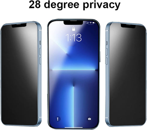 (1 Set 5 PCS) 3 PCS Privacy Anti-Glare Screen Protector and 2 PCS Camera Protector for iPhone 14 Pro Max