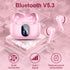 Wireless Earbuds Bluetooth 5.3 Headphones with Noise Cancelling Mic, IP7 Waterproof 36H Playtime for Sports Workout Pink