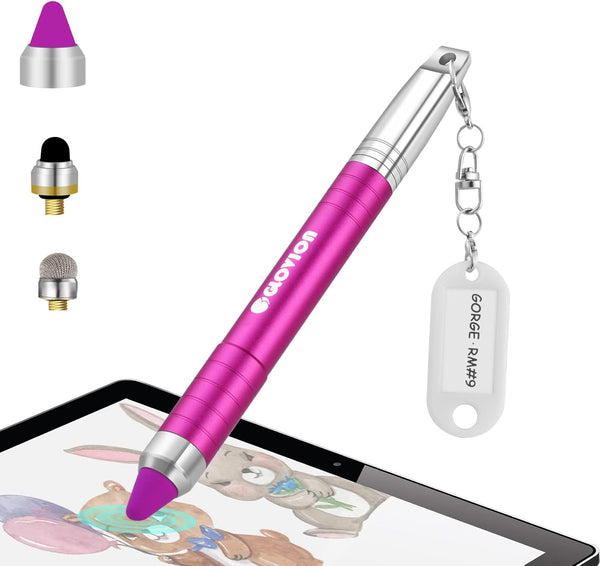 Universal Capacitive Stylus Pen for iPhone, Kids Stylus with Magnetic Cap for Touch Screens, Pink