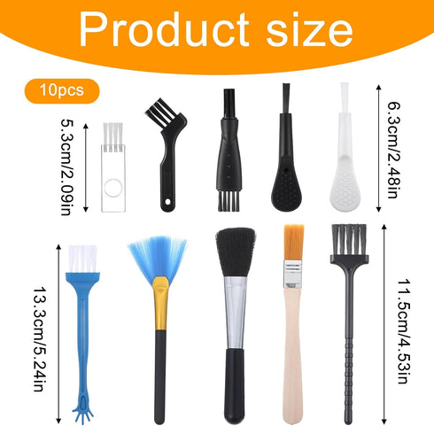 Bewudy 10 PCS Mini Keyboard Cleaning Brushes Kit, Anti-Static Electronic Dust Cleaning Brushes with PP Bristles
