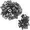Cable Clamp R-Type Wire Clamp, 3/16" Nylon Screw Mounting Fastener Clips with Screws for Wire Management - Black - 50