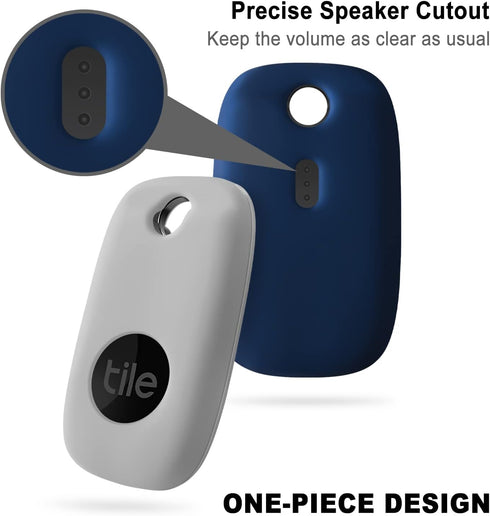 Geiomoo Silicone Case for Tile Pro 2022 Tracker, Soft Flexible Scratch Resistant Cover with Carabiner (2 Pack)