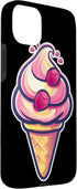 Funny Ice Cream Seller Graphic Tees and Presents 15 Ice Cream Cone Graphic Sorbet Case for iPhone Plus