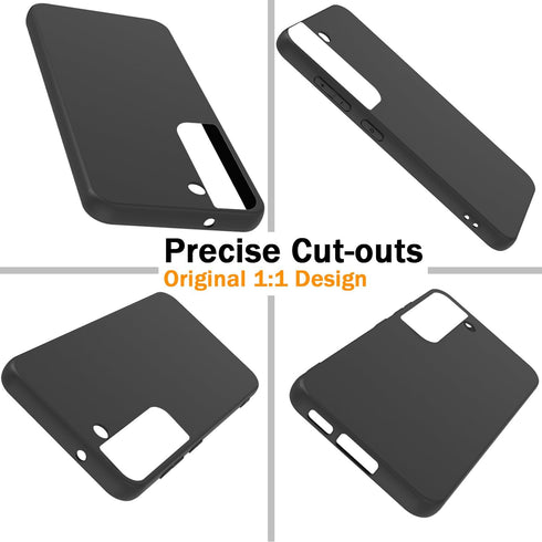 TENOC Phone Case for Samsung Galaxy S21+ Plus 5G - Black Anti-Fingerprint Protective Bumper Matte Cover