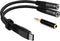 USB C Microphone Adapter, USB Type C to 3.5mm Combo Headphone Jack Y Splitter for MacBook Pro, iPad Pro, Galaxy