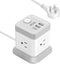 BEVA Power Strip with USB - 5ft Long Extension Cord Desktop Charging Station,