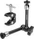 NEEWER 9.8"/25cm Adjustable Magic Arm with Super Clamp, Compatible with SmallRig Camera Cage, Max Load: 4.4lb