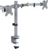 VIVO Dual Monitor Desk Mount, Heavy Duty Adjustable Steel Stand for 2 Screens up to 30 inches, Gray Color