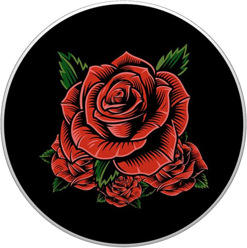 Floral Pattern Women Girls Gift Vintage Red Rose PopSockets Standard PopGrip