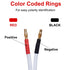 14 AWG HD Premium Soft Touch HiFi Speaker Cable with Banana Plugs - 2 Pack, 3 Feet