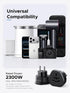 UGREEN 200+ Countries 1 Pack European Plug Travel Adapter, US/UK/CA/MX/AU/JP/CN/NZ/PH to EU (Type F), International
