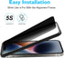 Esanik iPhone 14 Plus 6.7" Privacy Screen Protector 3+2 Pack, Anti-Spy Tempered Glass, 9H Hardness, Easy Install, Case