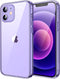 JETech iPhone 12 Mini 5.4-Inch Case, Non-Yellowing Shockproof Phone Bumper Cover, Anti-Scratch Clear Back, Deep Purple