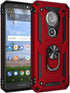 Military Grade Drop Impact Case for Motorola Moto E5, Moto G6 Play 5.7 Inch with Metal Rotating Ring Kickstand Holder,