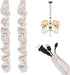 BENECREAT 2PCS Chandelier Chain Cover, 39inch Fabric Cord Cover, Velvet Cloth Chain