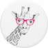 PopSockets PopGrip: Giraffe wearing Hot Pink Glasses Swappable Grip for Phones & Tablets