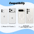 Svanove Magnetic Phone Grip Compatible with Magsafe, Mag Safe Translucent Clear Grip Collapsible Kickstand for iPhone