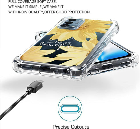 Osophter for Oneplus Nord N200 5G Case, Clear Transparent TPU Shock-Absorption Cover with 2pcs Screen Protector (Big