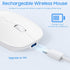 SUNGI Mode(Bluetooth5.2+USB),Silent Bluetooth Wireless Mouse Dual Rechargeable mice with USB-C to USB Adapter