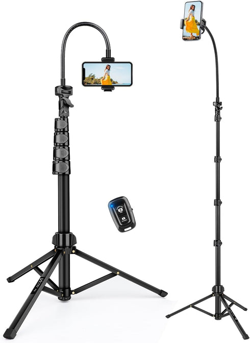 Victiv Phone Tripod, 85" Tall Tripod for iPhone with Remote, Gooseneck and Phone