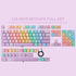 Tsungup 126 Set MOA Profile Keycaps,PBT Cute Rainbow Candy Keycaps Keys Dye-Sublimation Custom Keycap with Keycap