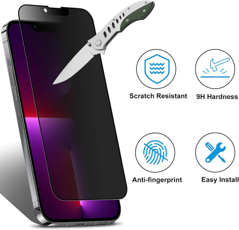 Mothca for iPhone 16e/iPhone 14/iPhone 13/13 Pro (6.1-inch) Matte Privacy Screen Protector with Alignment Sticker, Full