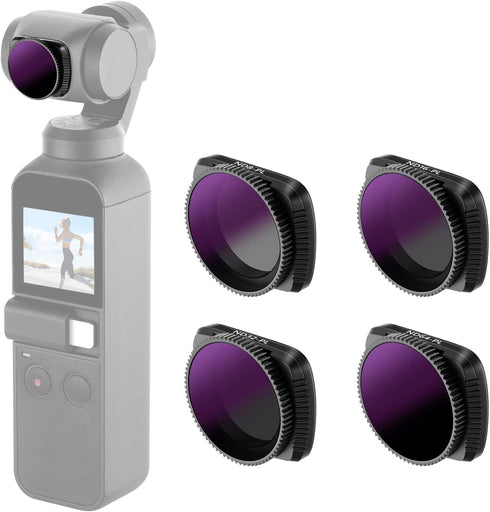 NEEWER Magnetic ND/PL Filter Kit for DJI Osmo Pocket 2 / 1, 4-Pack ND8/PL, ND16/PL, ND32/PL, ND64/PL Filter