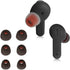 kwmobile Silicone Ear Tips for JBL Tune 230 NC TWS / T230NC - 6X Replacement Tips - Black