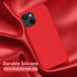 Cordking Silicone Ultra Slim Shockproof Protective Phone Case for iPhone 13/14, 6.1 inch, Red with Soft Anti-Scratch