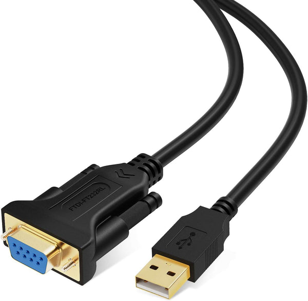 CableCreation USB to RS232 Serial Adapter (FTDI Chipset), Gold Plated DB9 Converter Cable for Windows and Mac OS X