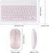 Wireless Bluetooth Keyboard and Mouse Set, Dual Rechargeable (Pink)