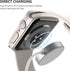 Misxi 2 Pack Hard PC Case with Tempered Glass Screen Protector for Apple Watch Series 9, 8, 7 45mm, 2 Starlight