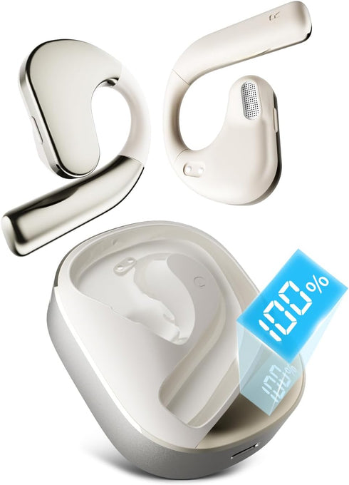 Open Ear Headphones, Dynamic Bass Boost Bluetooth 5.4 Air Conduction Wireless Earbuds