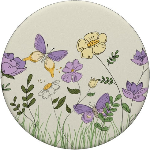 PopSockets Standard PopGrip, Floral Butterfly Flower